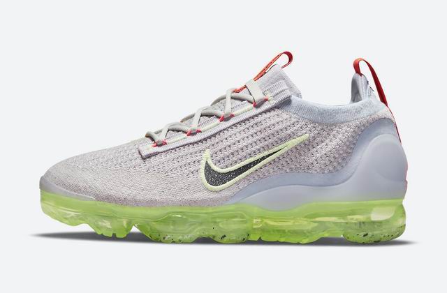 Nike Air VaporMax 2021 Fk Men's Running Shoes Grey Green Red-08 - Click Image to Close